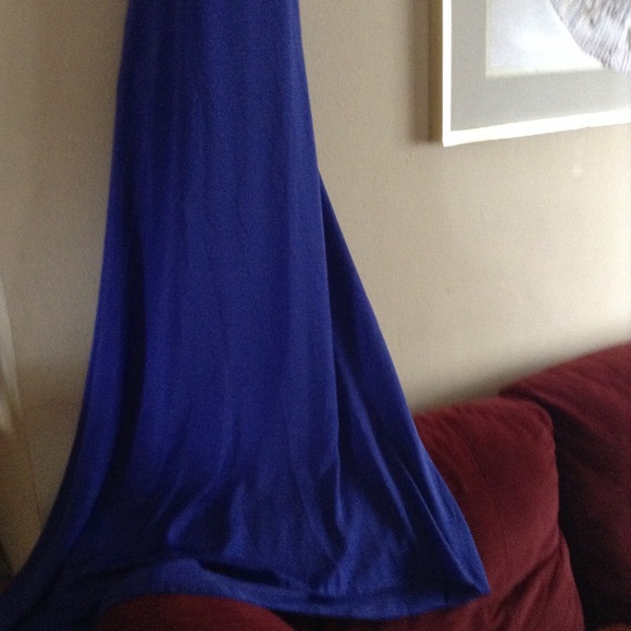 #431Silence + noise cut out back hi&lo blue dress4 - Picture 2 of 8